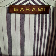Load image into Gallery viewer, Barami Purple Stipe Wrap Shirt Small Small

