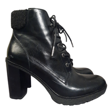 Load image into Gallery viewer, Micheal Kors Black Heel Combat Boot With Rubber Outsole Size 11
