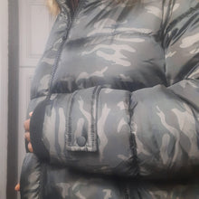 Load image into Gallery viewer, Lane Bryant Camo Puffer Coat With Hood Size 18/20
