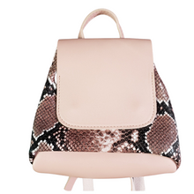 Load image into Gallery viewer, Faux Embossed Snakeskin Mini &quot; Lil Sac&quot; Backpack
