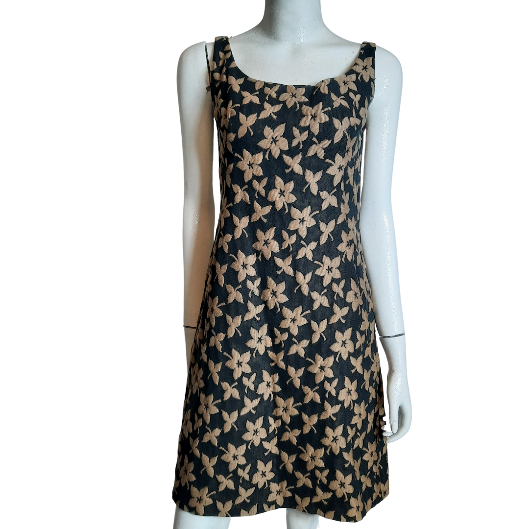1950s Floral Print Sheath Dress & Jacket Size S