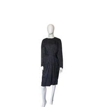 Load image into Gallery viewer, Gillian Studio Vintage Silk Jacquard  Dress Speckled Polka Dot sz.10
