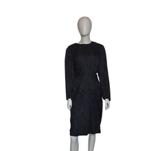 Load image into Gallery viewer, Gillian Studio Vintage Silk Jacquard  Dress Speckled Polka Dot sz.10
