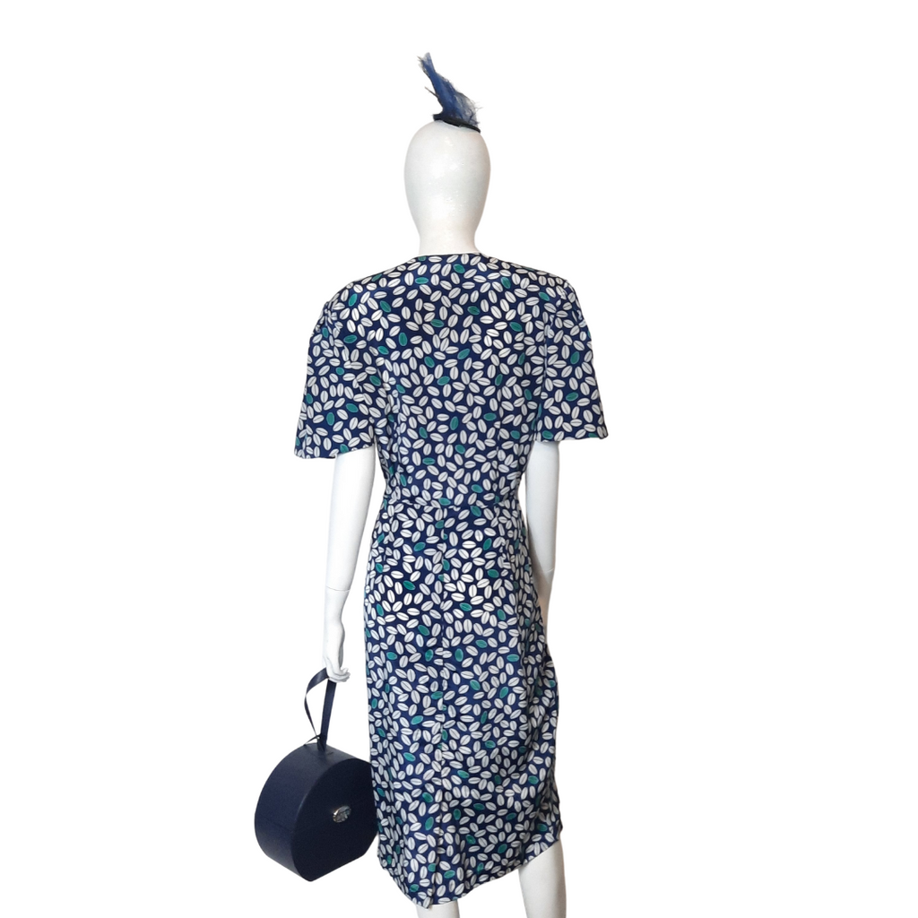 Laine Seedy Wiggle Dress Midi Dress with Flutter Sleeves Size M