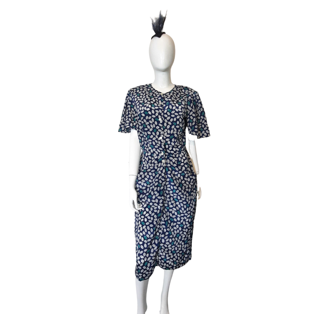 Laine Seedy Wiggle Dress Midi Dress with Flutter Sleeves Size M