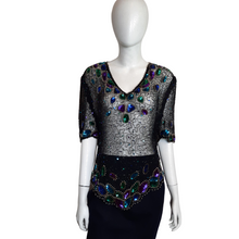 Load image into Gallery viewer, Vintage - Sequin - Silk - Blouse - Lawrence Kayzar-Lucille Golden Vintage
