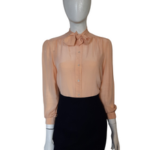 Load image into Gallery viewer, 1970s Evan Picone Petites Silk Blouse Size 12
