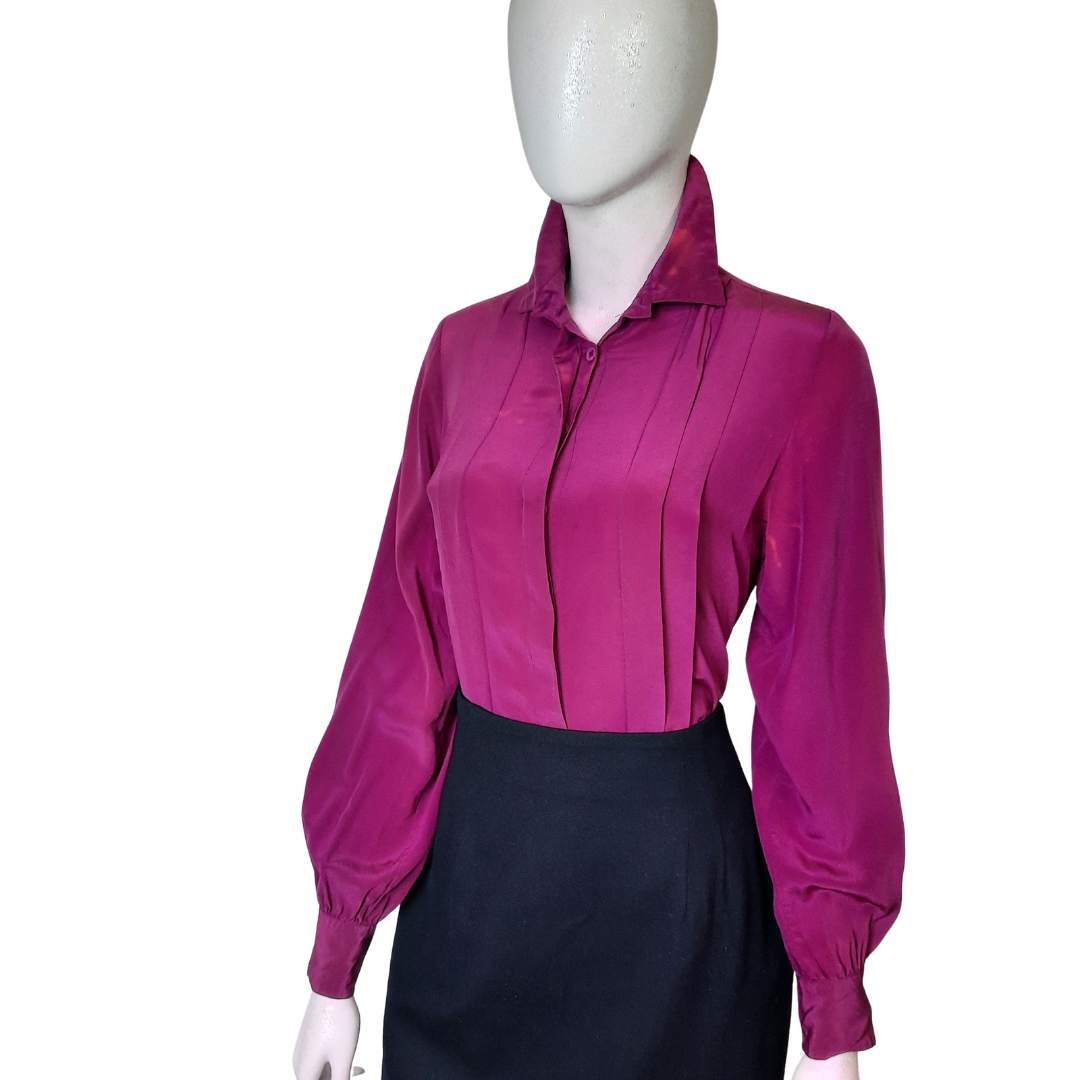 Vintage - Silk - Blouse - Hudsons - Detroit - Lucille Golden Vintage