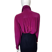 Load image into Gallery viewer, Vintage Silk Blouse Hudson&#39;s Detroit Size 12 Petite