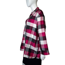 Load image into Gallery viewer, Notations Woman Silk Check Blouse size 3X
