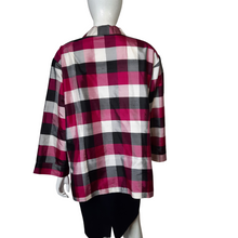 Load image into Gallery viewer, Notations Woman Silk Check Blouse size 3X
