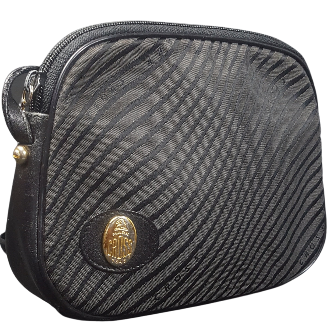 Mark Cross Stripe Canvas Crossbody