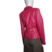 Load image into Gallery viewer, Pink Leather Blazer Jacket Size M
