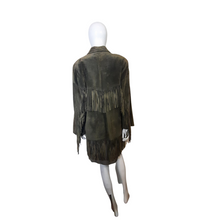 Load image into Gallery viewer, Ellen Tracy Suede Fringe Jacket Size M
