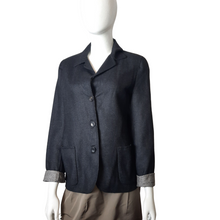 Load image into Gallery viewer, Wordly Thing&#39;s by Kamanta Cashmere and Silk Jacket Piacenza 100% Cupro Size 42
