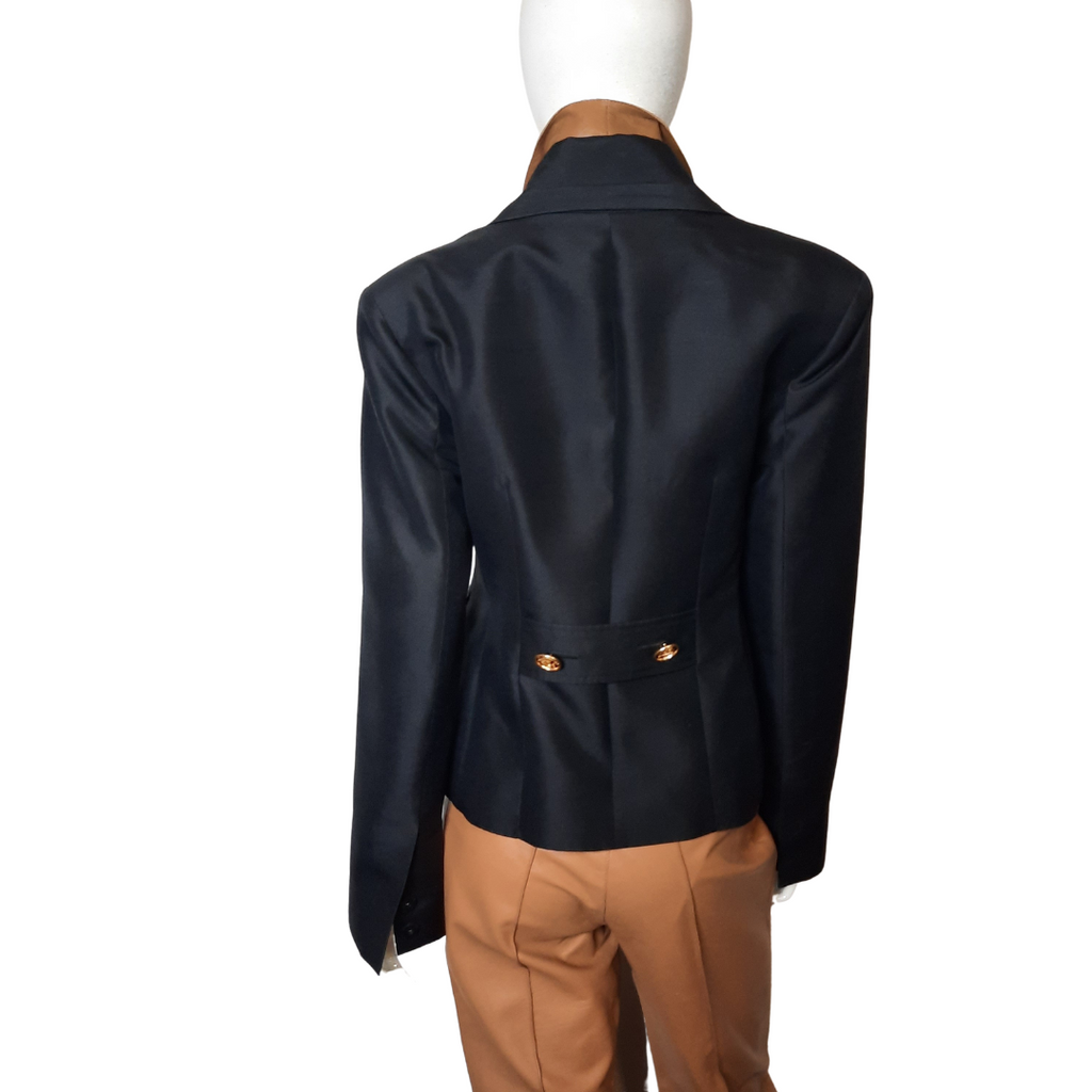 Rachel Zoe Adrie Notch Lapel Silk Jacket sz. 10 - Lucille Golden Vintage, LLC