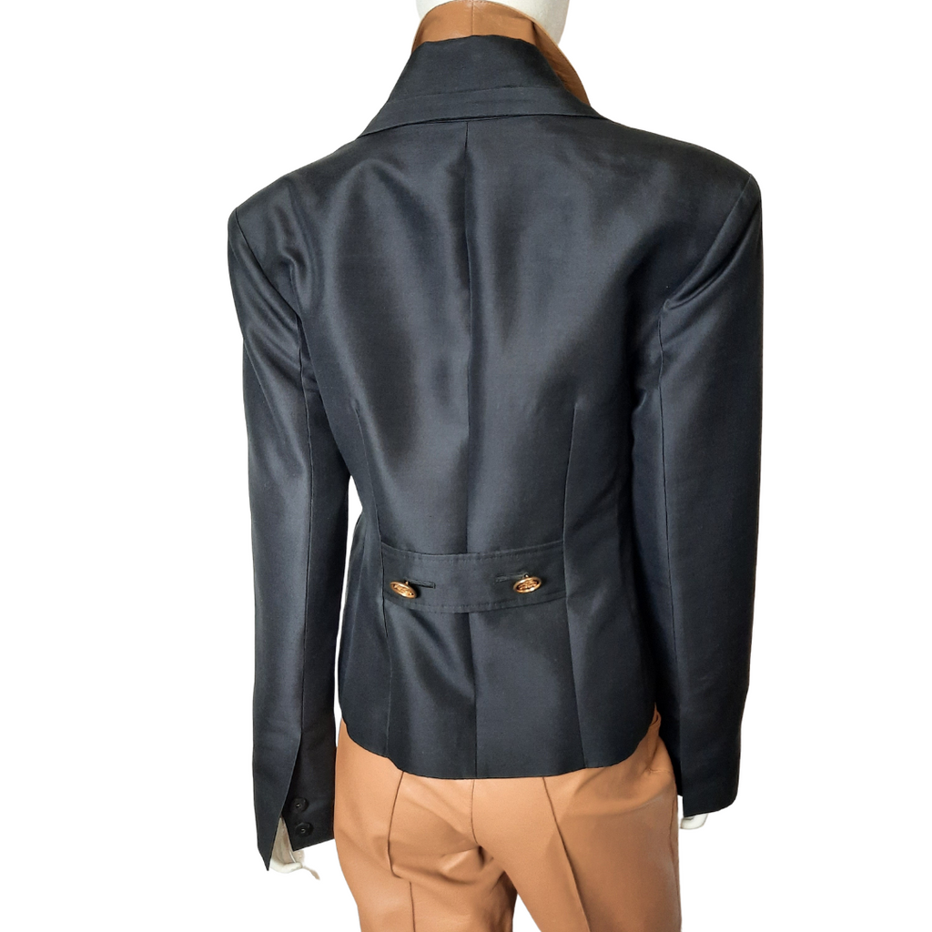 Rachel Zoe Adrie Notch Lapel Silk Jacket sz. 10 - Lucille Golden Vintage, LLC