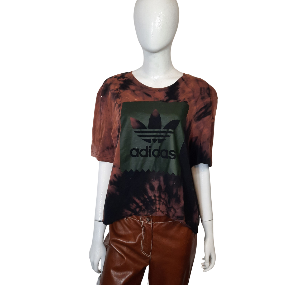 Upcycled - Addidas - Tye Dye - T Shirt - Lucille Golden Vintage