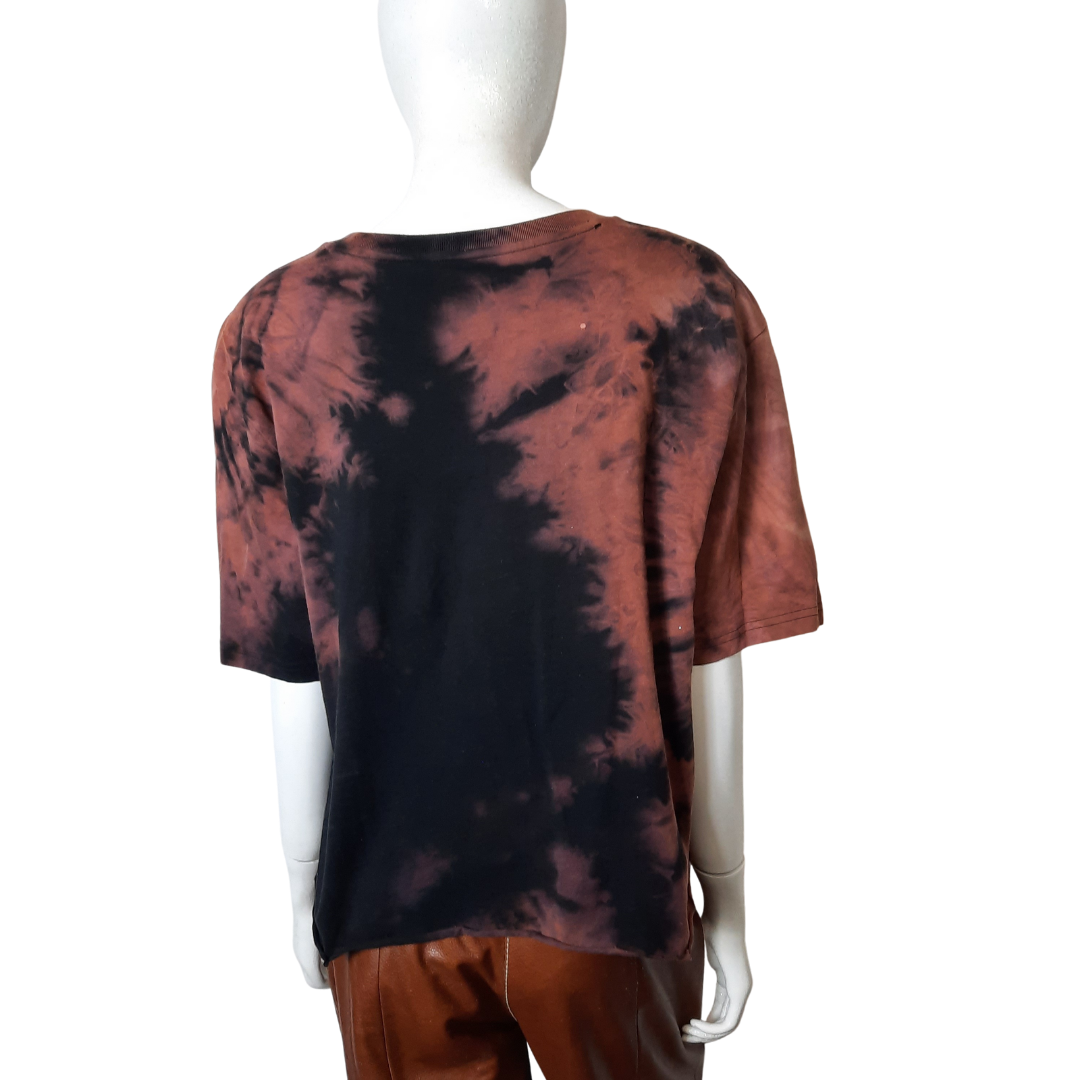 Addias Crop Black Cherry Tye Dye T - Shirt size XL