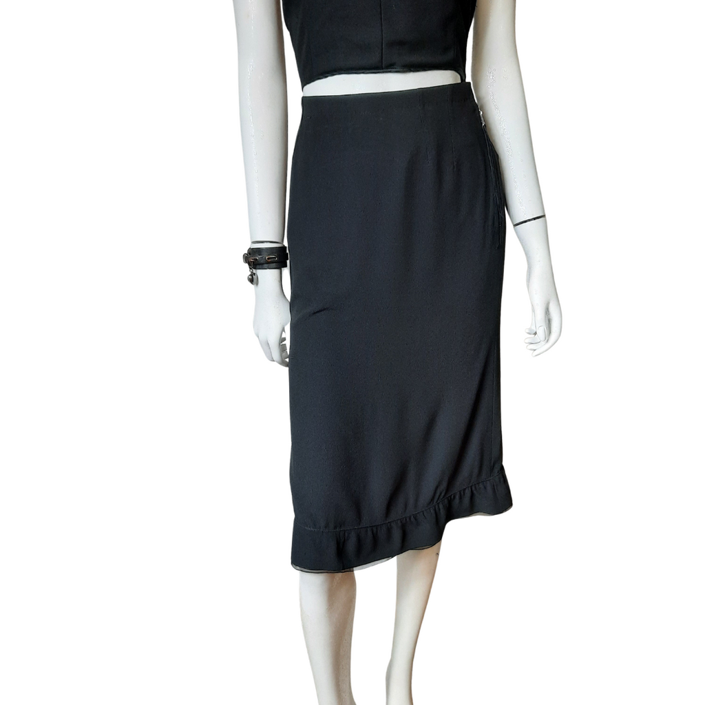 Black-Pencil-Skirts-Preowned-Louis Vuitton- Lucille Golden-Vintage