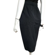 Load image into Gallery viewer, Vintage Black Skirts Emanuel Ungaro Paris Parallele Silk Corded Pencil  size 12