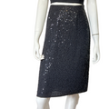 Brooks Brothers Silk Beaded Sequin Pencil Skirt sz. 2 - Lucille Golden Vintage, LLC