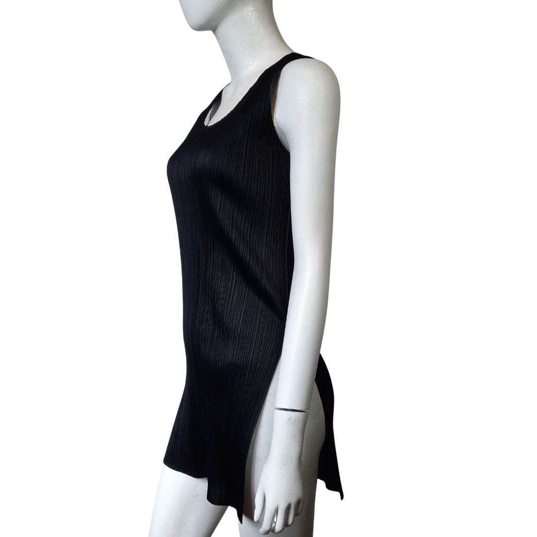 80’s Vintage Issey Miyake for Bergdorf Goodman Pleated Side Split Tank Size XS