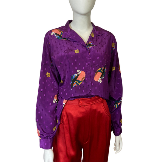 1970s Diane von Furstenberg Blouse Size M