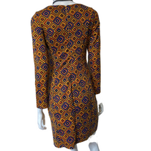 Load image into Gallery viewer, Vintage Geometric Print Sheath Dress Size M
