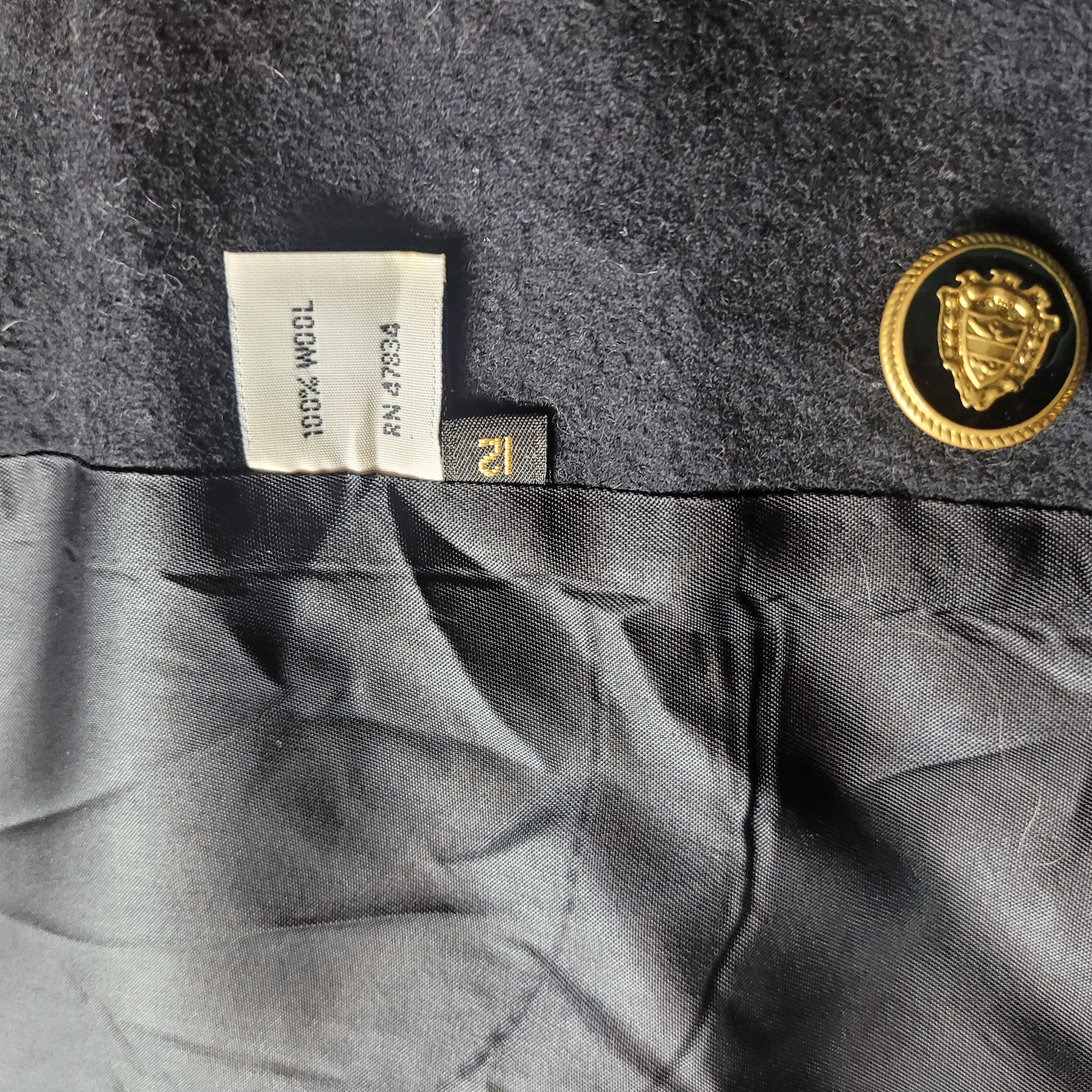 Shop Vintage Wool Coats- 90s Mackintosh Wool Peacoat - Lucille Golden Vintage