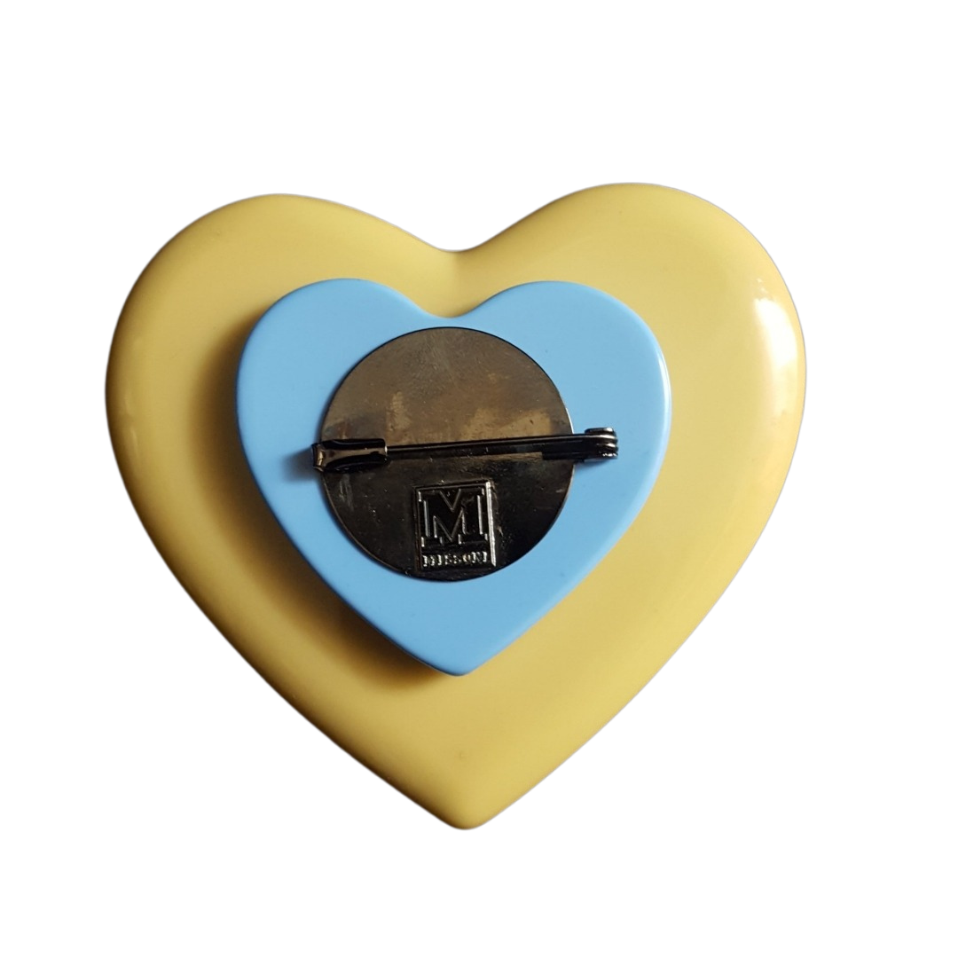 Missoni Bakelite Jumbo Heart Pin