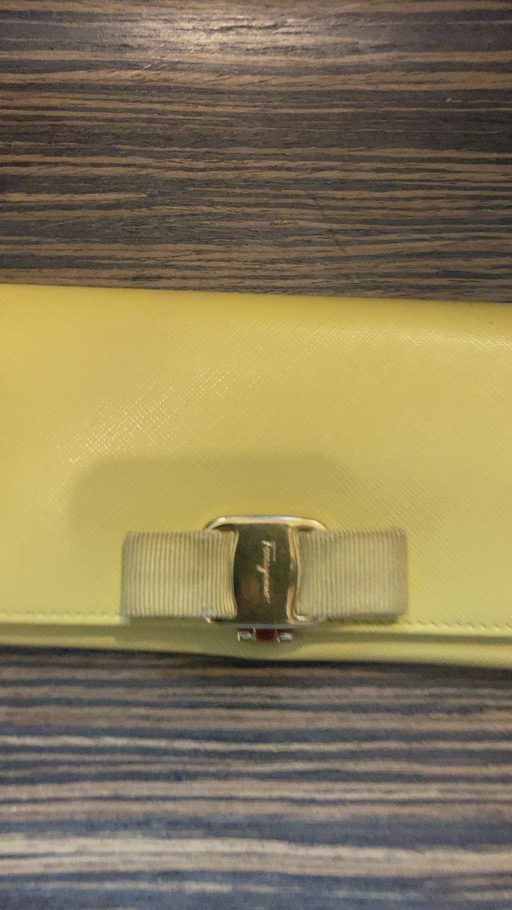 Salvatore Ferragamo Vara Bow Wallet, Yellow