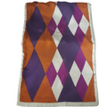 1970s Oscar de la Renta Silk & Wool Diamond Print Scarf