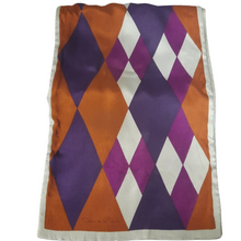 Load image into Gallery viewer, 1970s Oscar de la Renta Silk &amp; Wool Diamond Print Scarf
