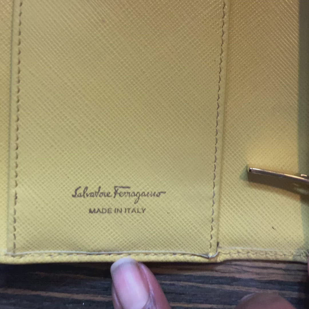 Salvatore Ferragamo Vara Bow Wallet, Yellow