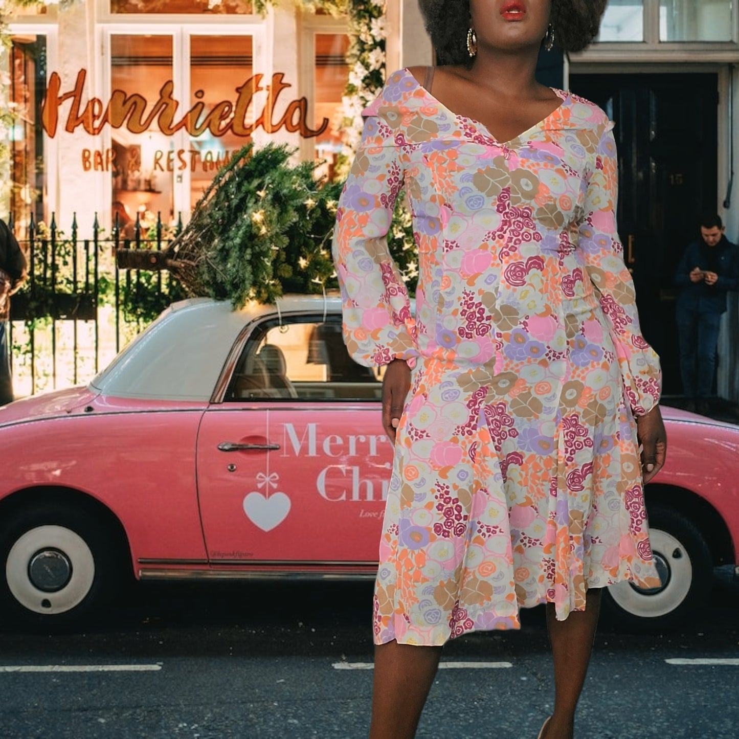 70s Floral Print Dress