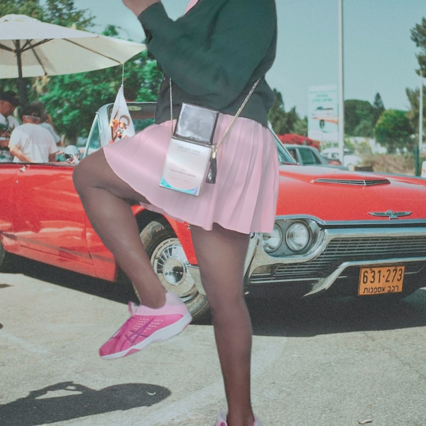 70s Pink Cocktail Mini Dress With Pleats Size M