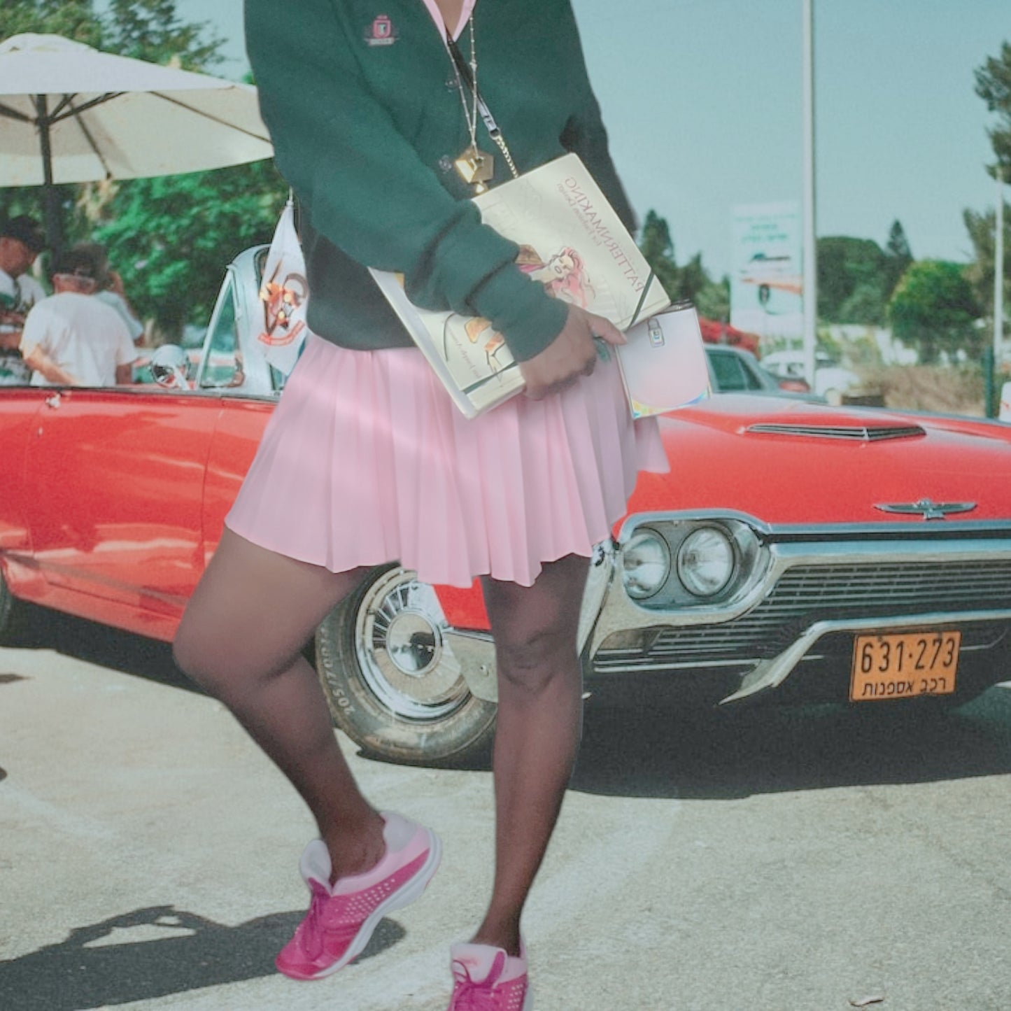 70s Pink Cocktail Mini Dress With Pleats Size M