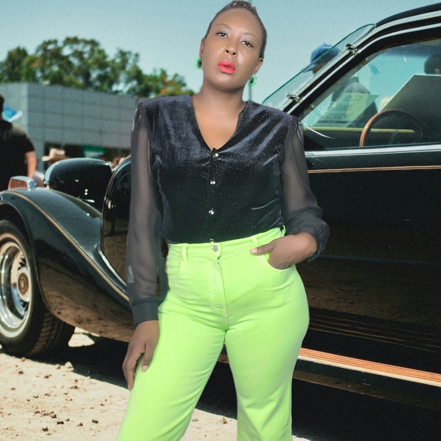 1980s Vintage Another Thyme Velvet Blouse Size L