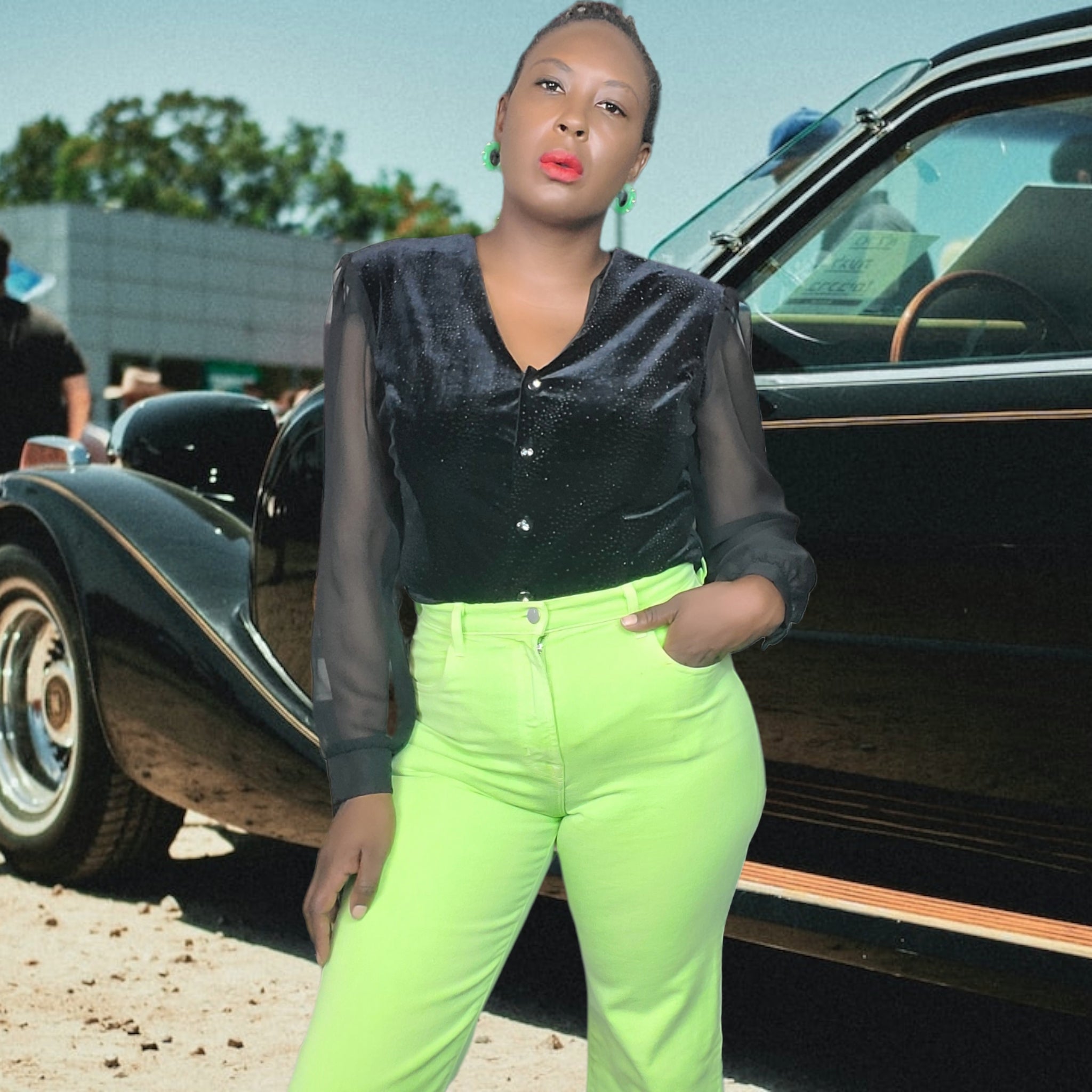 1980s Vintage Another Thyme Velvet Blouse Size L