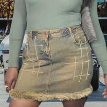 Load image into Gallery viewer, Vintage Denim Mini Skirts-Jordace Jeans- Lucille Golden Vintage