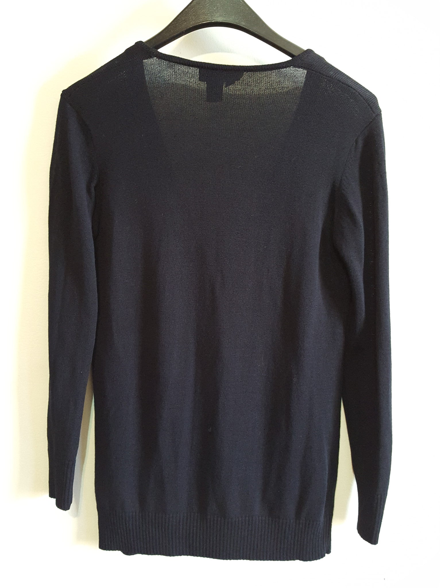 Vintage 1990s Donna Karan New York  Navy Blue Gold Button Cardigan sz.S, Cardigan, Donna Karan New York, [shop_name