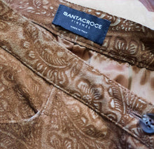 Load image into Gallery viewer, Santacroce Firenze  Printed Suede Leather Trousers Size 42
