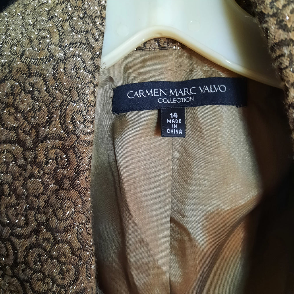Carmen Marc Valvo Brocade Blazer Size 14
