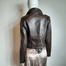 Load image into Gallery viewer, American Eagle Outfitters Brown Leather Motorcycle Jacket Size M