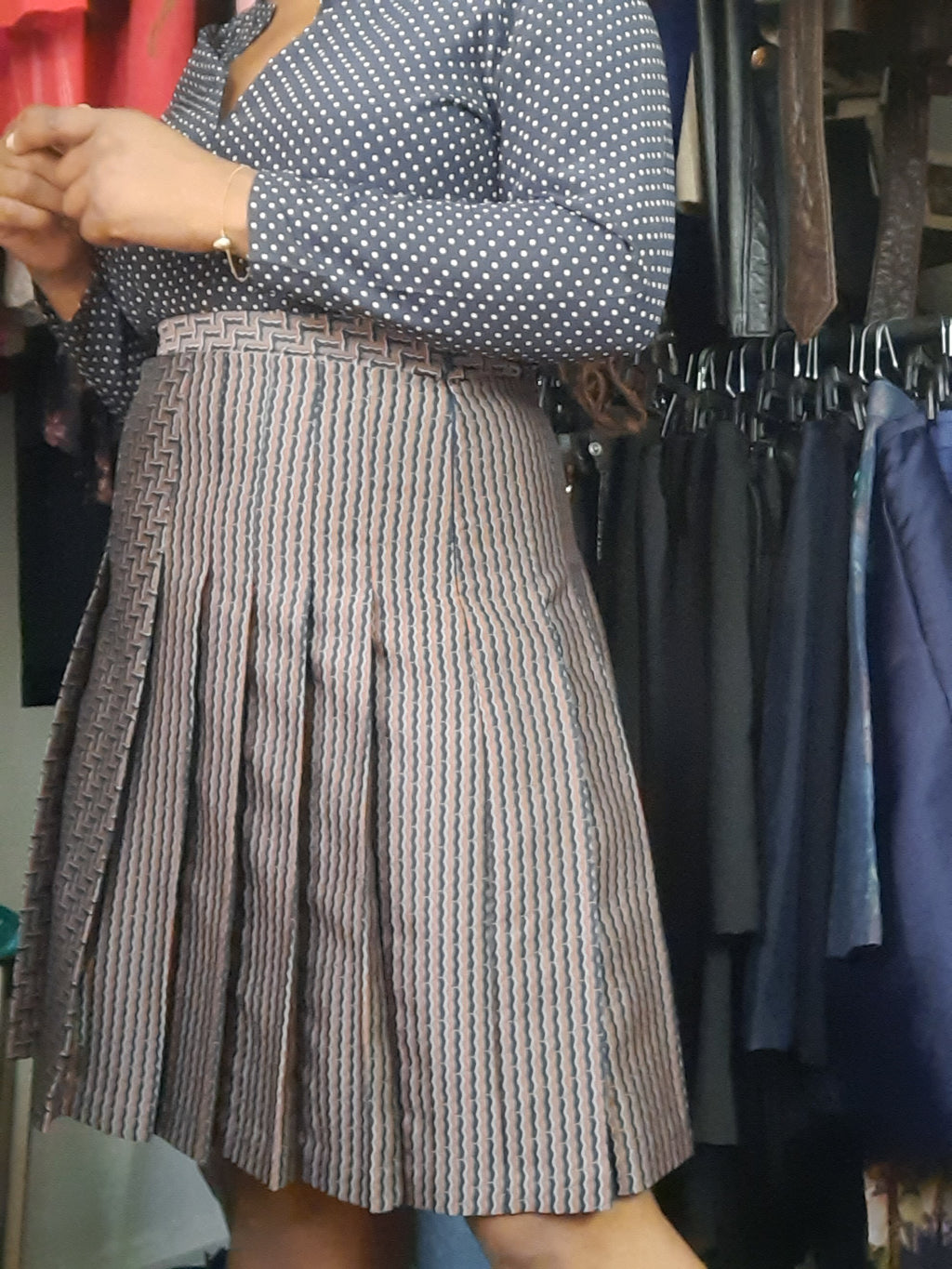 Diane von Furstenberg Ava Khaki Brown Skirt sz. 12