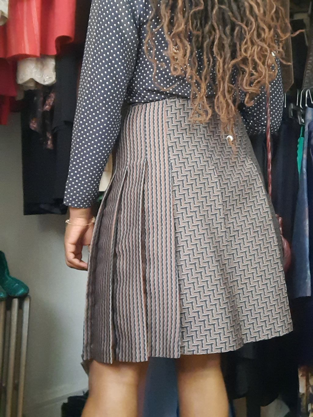 Diane von Furstenberg Ava Khaki Brown Skirt sz. 12