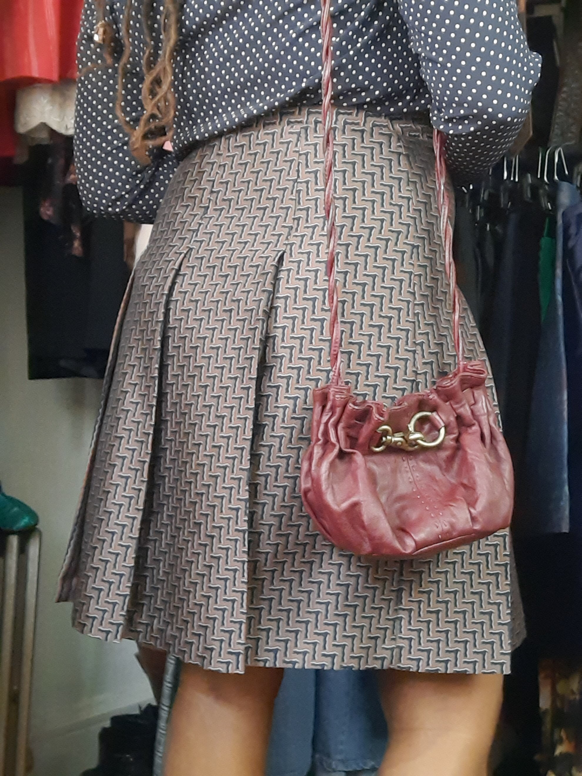 Diane von Furstenberg Ava Khaki Brown Skirt sz. 12