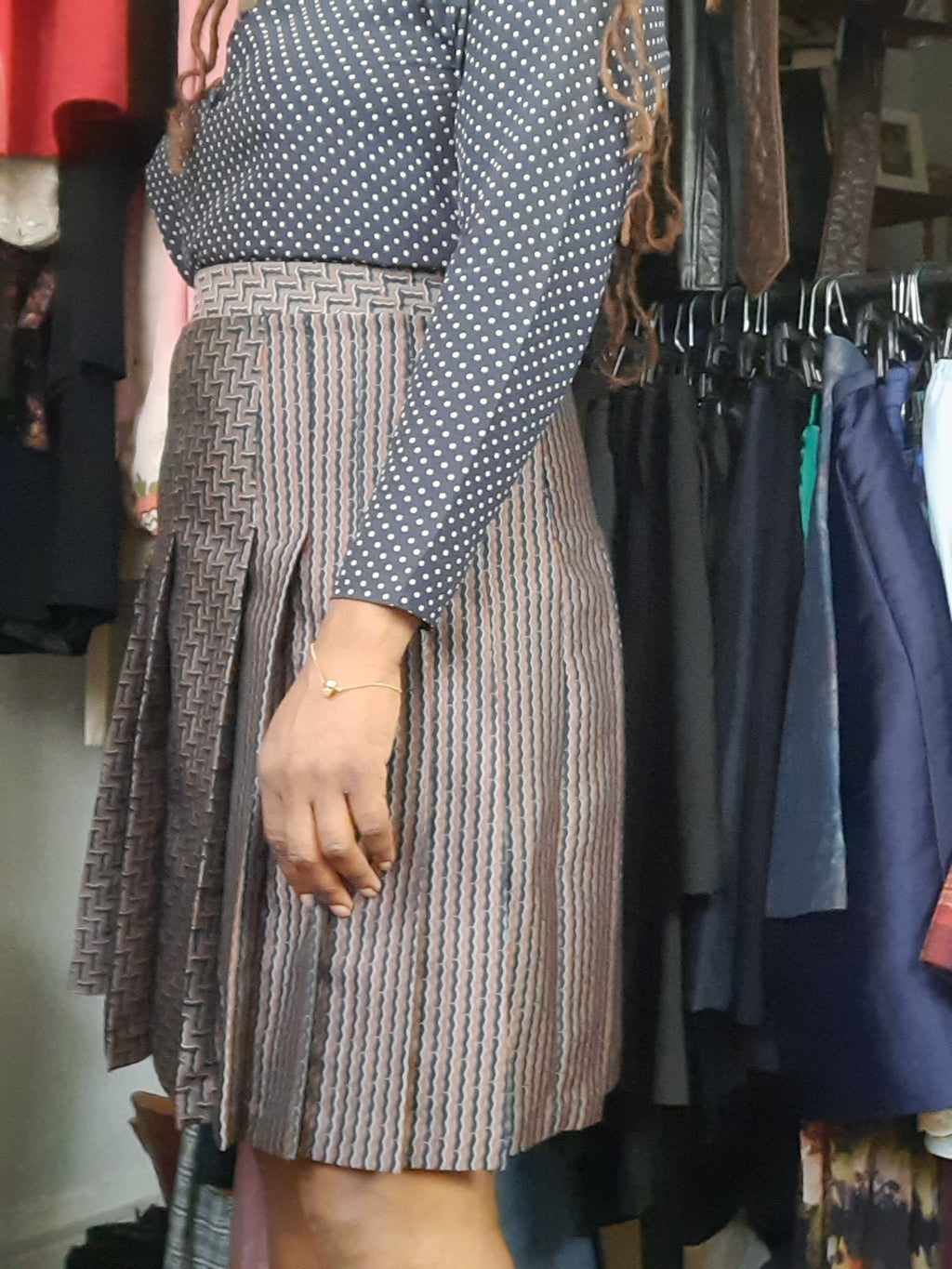 Diane von Furstenberg Ava Khaki Brown Skirt sz. 12
