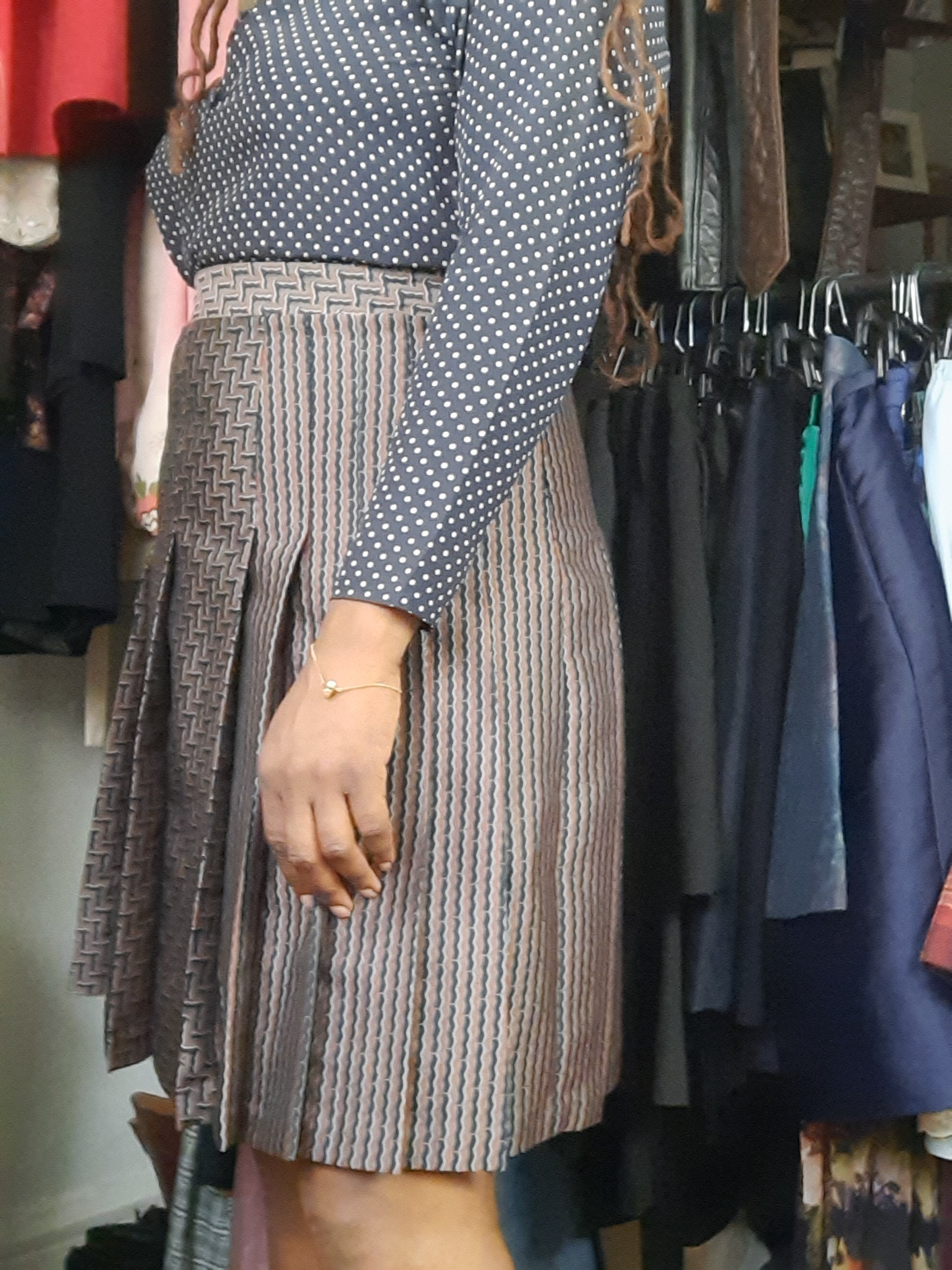 Diane von Furstenberg Ava Khaki Brown Skirt sz. 12
